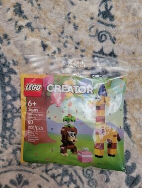 NWT LEGO Creator Yellow and Brown Giraffe & Monkey Birthay Party Animal Set